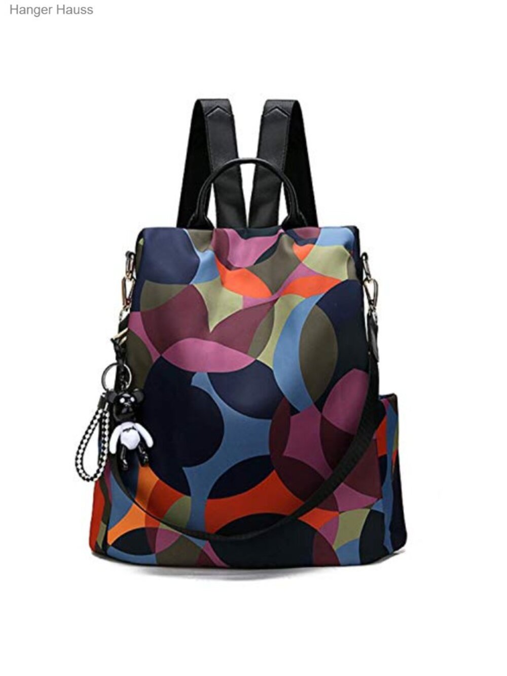 Anti-theft Nylon Travel Backpack with Detachable Shoulder Strap, Water Resistant